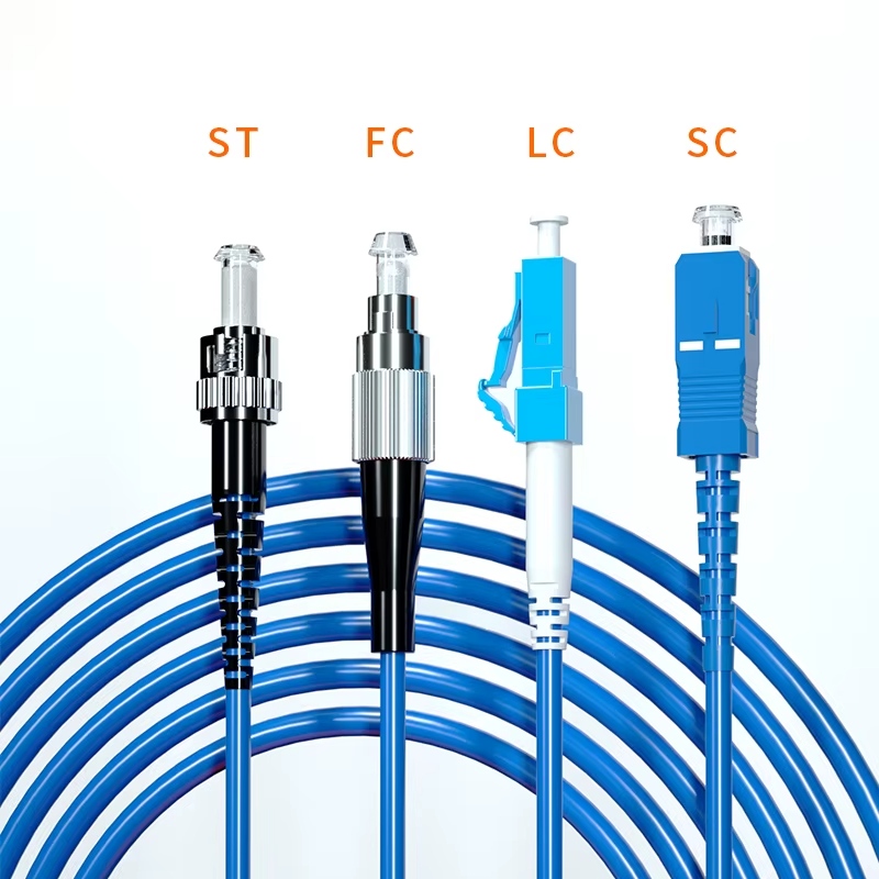 LC-ST Simplex Armored Fiber Optic Patch Cord